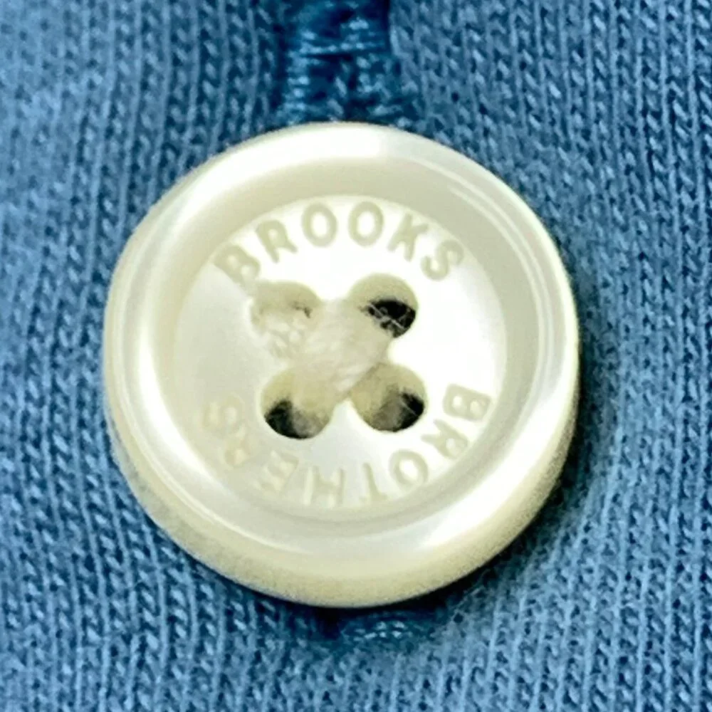 Brooks‎ Brothers Blue Printed White Star Button Down Short Sleeve Shirt